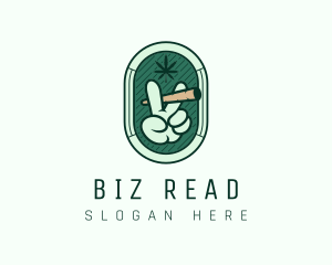 Marijuana Smoking Weed logo design