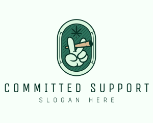 Marijuana Smoking Weed logo design