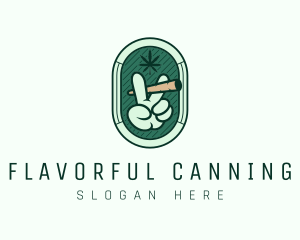 Marijuana Smoking Weed logo design