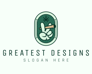 Marijuana Smoking Weed logo design