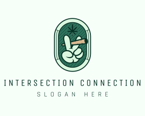 Marijuana Smoking Weed logo design