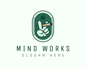 Marijuana Smoking Weed logo design