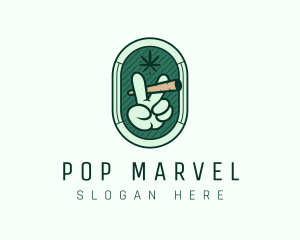 Marijuana Smoking Weed logo design