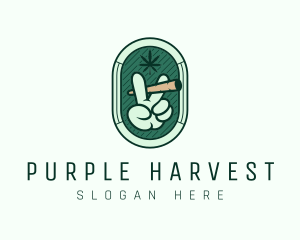 Marijuana Smoking Weed logo design