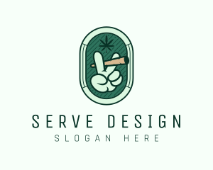 Marijuana Smoking Weed logo design