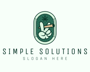 Marijuana Smoking Weed logo design