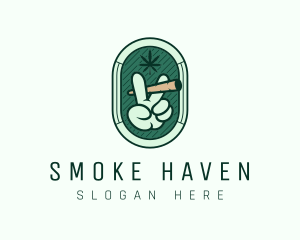 Marijuana Smoking Weed logo design