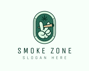 Marijuana Smoking Weed logo design