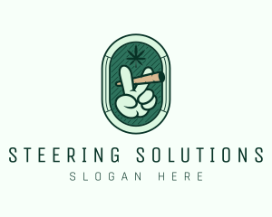 Marijuana Smoking Weed logo design