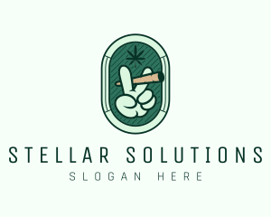 Marijuana Smoking Weed logo design