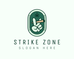 Marijuana Smoking Weed logo design