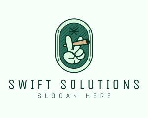 Marijuana Smoking Weed logo design