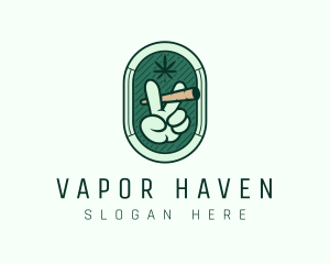 Marijuana Smoking Weed logo design