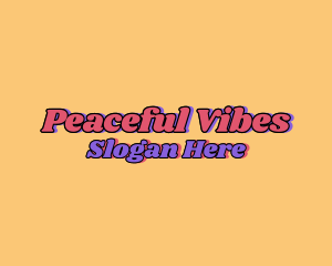 Seventies Retro Hippie  logo design