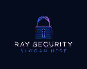 Security Padlock Technology logo design