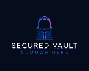 Security Padlock Technology logo design