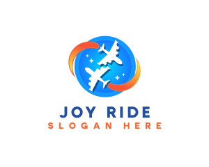 Airplane Travel Trip logo design