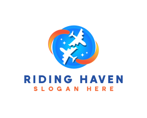 Airplane Travel Trip logo design