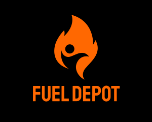 Fire Flame Person logo