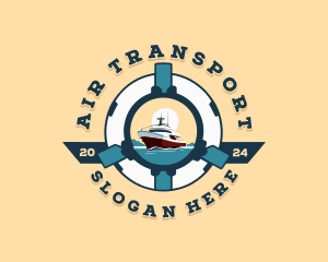 Cargo Cruise Ship Travel logo design