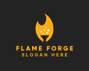 Flame Chemistry Funnel  logo design