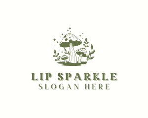 Sparkle Mushroom Botanical logo design