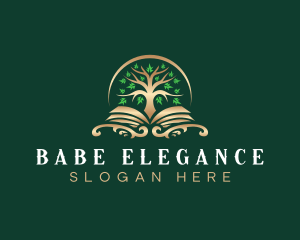 Elegant Book Tree logo design