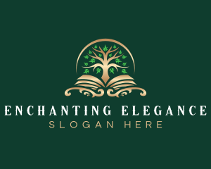 Elegant Book Tree logo design