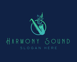 Saxophone Musical Instrument logo design