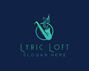 Saxophone Musical Instrument logo design