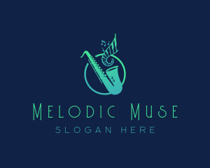 Saxophone Musical Instrument logo