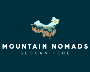 Zhangjiajie Mountain China logo design