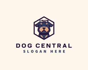 Fashion Rottweiler Pet Dog logo design