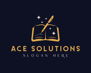 Book Pen Writing Logo