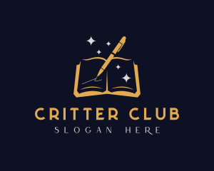 Book Pen Writing logo design