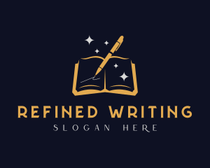 Book Pen Writing logo design