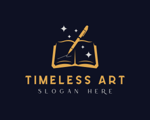 Book Pen Writing logo