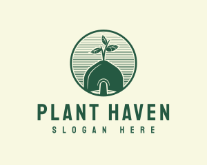 Planting Shovel Tool logo design