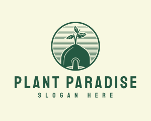 Planting Shovel Tool logo design