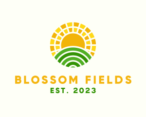 Harvest Field Sun logo design