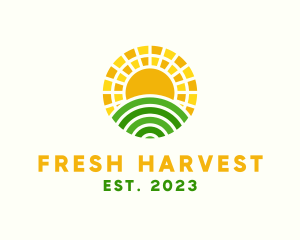 Harvest Field Sun logo design