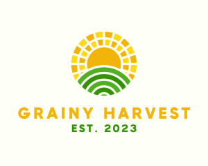 Harvest Field Sun logo design