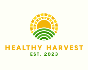 Harvest Field Sun logo design