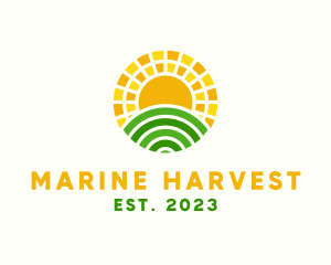 Harvest Field Sun logo design