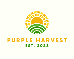 Harvest Field Sun logo design