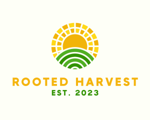 Harvest Field Sun logo design