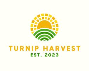 Harvest Field Sun logo design