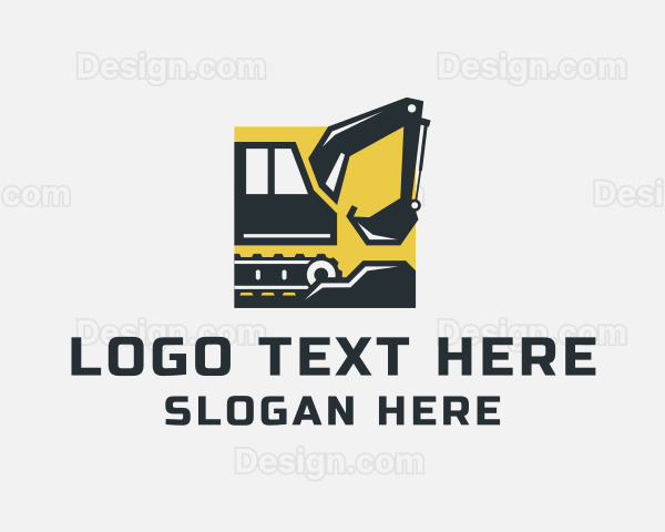 Backhoe Construction Machinery Logo