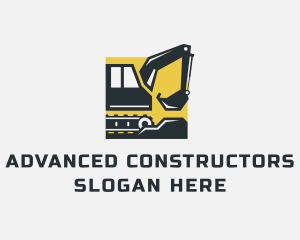 Backhoe Construction Machinery  logo design