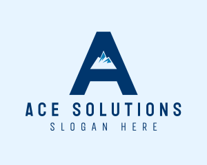 Mountain Peak Letter A  logo design